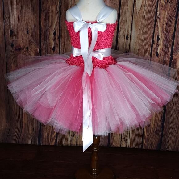 BLACK FRIDAY SALE - Girl's Tutu Dress And Hair Clip Set Size 6 - 8/9 NWT - Picture 4 of 12
